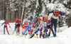 Jessie Diggins of USA leading the group during women team sprint finals of  cross country skiing team sprint race of FIS Nordic skiing World Championships 2023 in Planica, Slovenia. Cross country skiing team sprint race of FIS Nordic skiing World Championships 2023 was held in Planica Nordic Center in Planica, Slovenia, on Sunday, 26th of February 2023.