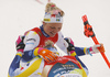 Winning team team Sweden Emma Ribom of Sweden and Jonna Sundling of Sweden celebrating in finish of the women team sprint finals of  cross country skiing team sprint race of FIS Nordic skiing World Championships 2023 in Planica, Slovenia. Cross country skiing team sprint race of FIS Nordic skiing World Championships 2023 was held in Planica Nordic Center in Planica, Slovenia, on Sunday, 26th of February 2023.