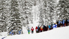 Niilo Moilanen of Finland skiing during men team sprint finals of  cross country skiing team sprint race of FIS Nordic skiing World Championships 2023 in Planica, Slovenia. Cross country skiing team sprint race of FIS Nordic skiing World Championships 2023 was held in Planica Nordic Center in Planica, Slovenia, on Sunday, 26th of February 2023.