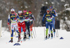 Emma Ribom of Sweden, Tiril Udnes Eng of Norway,  Laura Gimmler of Germany, Eva Urevc of Slovenia and Johanna Matintalo of Finland skiing during women women cross country skiing relay ace of FIS Nordic skiing World Championships 2023 in Planica, Slovenia. Women cross country skiing relay race of FIS Nordic skiing World Championships 2023 was held in Planica Nordic Center in Planica, Slovenia, on Thursday, 2nd of March 2023.