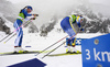 Kerttu Niskanen of Finland and Ebba Andersson of Sweden skiing during women cross country skiing relay ace of FIS Nordic skiing World Championships 2023 in Planica, Slovenia. Women cross country skiing relay race of FIS Nordic skiing World Championships 2023 was held in Planica Nordic Center in Planica, Slovenia, on Thursday, 2nd of March 2023.