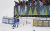 Krista Parmakoski of Finland and Maja Dahlqvist of Sweden skiing in women cross country skiing relay ace of FIS Nordic skiing World Championships 2023 in Planica, Slovenia. Women cross country skiing relay race of FIS Nordic skiing World Championships 2023 was held in Planica Nordic Center in Planica, Slovenia, on Thursday, 2nd of March 2023.