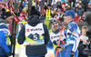Perttu Hyvarinen of Finland, Iivo Niskanen of Finland, Ristomatti Hakola of Finland and Niko Anttola of Finland celebrating the second place in finish of the men cross country skiing relay ace of FIS Nordic skiing World Championships 2023 in Planica, Slovenia. Men cross country skiing relay race of FIS Nordic skiing World Championships 2023 was held in Planica Nordic Center in Planica, Slovenia, on Friday, 3rd of March 2023.