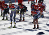 Frida Karlsson of Sweden and Krista Parmakoski of Finland skiing during women cross country skiing 30km classic race of FIS Nordic skiing World Championships 2023 in Planica, Slovenia. Women cross country skiing 30km classic race of FIS Nordic skiing World Championships 2023 was held in Planica Nordic Center in Planica, Slovenia, on Saturday, 4th of March 2023.
