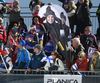 Supporters of Kerttu Niskanen skiing during women cross country skiing 30km classic race of FIS Nordic skiing World Championships 2023 in Planica, Slovenia. Women cross country skiing 30km classic race of FIS Nordic skiing World Championships 2023 was held in Planica Nordic Center in Planica, Slovenia, on Saturday, 4th of March 2023.