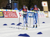Anne Kyllonen of Finland and Johanna Matintalo of Finland skiing during women cross country skiing 30km classic race of FIS Nordic skiing World Championships 2023 in Planica, Slovenia. Women cross country skiing 30km classic race of FIS Nordic skiing World Championships 2023 was held in Planica Nordic Center in Planica, Slovenia, on Saturday, 4th of March 2023.