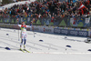 Ebba Andersson of Sweden crossing the finish line as a winner during women cross country skiing 30km classic race of FIS Nordic skiing World Championships 2023 in Planica, Slovenia. Women cross country skiing 30km classic race of FIS Nordic skiing World Championships 2023 was held in Planica Nordic Center in Planica, Slovenia, on Saturday, 4th of March 2023.