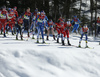 Skiers skiing during women cross country skiing 30km classic race of FIS Nordic skiing World Championships 2023 in Planica, Slovenia. Women cross country skiing 30km classic race of FIS Nordic skiing World Championships 2023 was held in Planica Nordic Center in Planica, Slovenia, on Saturday, 4th of March 2023.