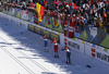 Kerttu Niskanen of Finland (L), Anne Kjersti Kalvaa of Norway (M) and Rosie Brennan of USA (R) skiing during women cross country skiing 30km classic race of FIS Nordic skiing World Championships 2023 in Planica, Slovenia. Women cross country skiing 30km classic race of FIS Nordic skiing World Championships 2023 was held in Planica Nordic Center in Planica, Slovenia, on Saturday, 4th of March 2023.