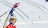 Winner Ebba Andersson of Sweden crosses finish line of the women cross country skiing 30km classic race of FIS Nordic skiing World Championships 2023 in Planica, Slovenia. Women cross country skiing 30km classic race of FIS Nordic skiing World Championships 2023 was held in Planica Nordic Center in Planica, Slovenia, on Saturday, 4th of March 2023.