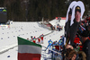 Skiers skiing during men cross country skiing 50km classic race of FIS Nordic skiing World Championships 2023 in Planica, Slovenia. Men cross country skiing 50km classic race of FIS Nordic skiing World Championships 2023 was held in Planica Nordic Center in Planica, Slovenia, on Sunday, 5th of March 2023.