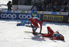 Federico Pellegrino of Italy, Paal Golberg of Norway, Emil Iversen of Norway skiing during men cross country skiing 50km classic race of FIS Nordic skiing World Championships 2023 in Planica, Slovenia. Men cross country skiing 50km classic race of FIS Nordic skiing World Championships 2023 was held in Planica Nordic Center in Planica, Slovenia, on Sunday, 5th of March 2023.