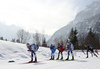 Calle Halfvarsson of Sweden (L) and Jens Burman of Sweden (R) skiing during men cross country skiing 50km classic race of FIS Nordic skiing World Championships 2023 in Planica, Slovenia. Men cross country skiing 50km classic race of FIS Nordic skiing World Championships 2023 was held in Planica Nordic Center in Planica, Slovenia, on Sunday, 5th of March 2023.