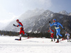 Paal Golberg of Norway (L) and Federico Pellegrino of Italy (R) skiing during men cross country skiing 50km classic race of FIS Nordic skiing World Championships 2023 in Planica, Slovenia. Men cross country skiing 50km classic race of FIS Nordic skiing World Championships 2023 was held in Planica Nordic Center in Planica, Slovenia, on Sunday, 5th of March 2023.