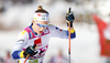 Elin Henriksson of Sweden skiing during U23 women cross country skiing 20km mass start skating race of FIS Junior Nordic skiing World Championships 2024 in Planica, Slovenia. U23 women cross country skiing 20km mass start skating race of FIS Junior Nordic skiing World Championships 2024 was held in Planica Nordic Center in Planica, Slovenia, on Thursday, 8th of February 2024.