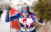 Siiri Kaijansinkko of Finland skiing during U23 women cross country skiing 20km mass start skating race of FIS Junior Nordic skiing World Championships 2024 in Planica, Slovenia. U23 women cross country skiing 20km mass start skating race of FIS Junior Nordic skiing World Championships 2024 was held in Planica Nordic Center in Planica, Slovenia, on Thursday, 8th of February 2024.