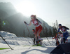 Marina Kaelin of Switzerland skiing during U23 women cross country skiing 20km mass start skating race of FIS Junior Nordic skiing World Championships 2024 in Planica, Slovenia. U23 women cross country skiing 20km mass start skating race of FIS Junior Nordic skiing World Championships 2024 was held in Planica Nordic Center in Planica, Slovenia, on Thursday, 8th of February 2024.