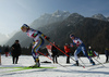 Vilma Ryytty of Finland skiing during U23 women cross country skiing 20km mass start skating race of FIS Junior Nordic skiing World Championships 2024 in Planica, Slovenia. U23 women cross country skiing 20km mass start skating race of FIS Junior Nordic skiing World Championships 2024 was held in Planica Nordic Center in Planica, Slovenia, on Thursday, 8th of February 2024.