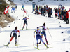 Maerta Rosenberg of Sweden skiing during U23 women cross country skiing 20km mass start skating race of FIS Junior Nordic skiing World Championships 2024 in Planica, Slovenia. U23 women cross country skiing 20km mass start skating race of FIS Junior Nordic skiing World Championships 2024 was held in Planica Nordic Center in Planica, Slovenia, on Thursday, 8th of February 2024.