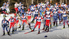 Skiers skiing during U23 men cross country skiing 20km mass start skating race of FIS Junior Nordic skiing World Championships 2024 in Planica, Slovenia. U23 men cross country skiing 20km mass start skating race of FIS Junior Nordic skiing World Championships 2024 was held in Planica Nordic Center in Planica, Slovenia, on Thursday, 8th of February 2024.