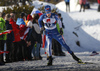 Niko Anttola of Finland skiing during U23 men cross country skiing 20km mass start skating race of FIS Junior Nordic skiing World Championships 2024 in Planica, Slovenia. U23 men cross country skiing 20km mass start skating race of FIS Junior Nordic skiing World Championships 2024 was held in Planica Nordic Center in Planica, Slovenia, on Thursday, 8th of February 2024.