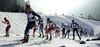 Mathis Desloges of France skiing during U23 men cross country skiing 20km mass start skating race of FIS Junior Nordic skiing World Championships 2024 in Planica, Slovenia. U23 men cross country skiing 20km mass start skating race of FIS Junior Nordic skiing World Championships 2024 was held in Planica Nordic Center in Planica, Slovenia, on Thursday, 8th of February 2024.