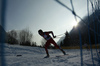 Florian Ganner of Austria skiing during U23 men cross country skiing 20km mass start skating race of FIS Junior Nordic skiing World Championships 2024 in Planica, Slovenia. U23 men cross country skiing 20km mass start skating race of FIS Junior Nordic skiing World Championships 2024 was held in Planica Nordic Center in Planica, Slovenia, on Thursday, 8th of February 2024.