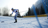 Rikard Vestin of Sweden skiing during U23 men cross country skiing 20km mass start skating race of FIS Junior Nordic skiing World Championships 2024 in Planica, Slovenia. U23 men cross country skiing 20km mass start skating race of FIS Junior Nordic skiing World Championships 2024 was held in Planica Nordic Center in Planica, Slovenia, on Thursday, 8th of February 2024.