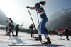 Hilla Niemela of Finland skiing during U23 women cross country skiing 20km mass start skating race of FIS Junior Nordic skiing World Championships 2024 in Planica, Slovenia. U23 women cross country skiing 20km mass start skating race of FIS Junior Nordic skiing World Championships 2024 was held in Planica Nordic Center in Planica, Slovenia, on Thursday, 8th of February 2024.