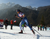 Hilla Niemela of Finland skiing during U23 women cross country skiing 20km mass start skating race of FIS Junior Nordic skiing World Championships 2024 in Planica, Slovenia. U23 women cross country skiing 20km mass start skating race of FIS Junior Nordic skiing World Championships 2024 was held in Planica Nordic Center in Planica, Slovenia, on Thursday, 8th of February 2024.