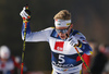 Truls Gisselman of Sweden skiing during U23 men cross country skiing 20km mass start skating race of FIS Junior Nordic skiing World Championships 2024 in Planica, Slovenia. U23 men cross country skiing 20km mass start skating race of FIS Junior Nordic skiing World Championships 2024 was held in Planica Nordic Center in Planica, Slovenia, on Thursday, 8th of February 2024.