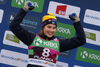 Evelina Crusell of Sweden elebrates her gold medal won in junior women cross country skiing 10km classic race of FIS Junior Nordic skiing World Championships 2024 in Planica, Slovenia. Junior women cross country skiing 10km classic race of FIS Junior Nordic skiing World Championships 2024 was held in Planica Nordic Center in Planica, Slovenia, on Friday, 9th of February 2024.