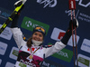 Minja Korhonen of Finland celebrates her gold medal won in the women junior nordic combined race of FIS Junior Nordic skiing World Championships 2024 in Planica, Slovenia. Women junior nordic combined race of FIS Junior Nordic skiing World Championships 2024 was held in Planica Nordic Center in Planica, Slovenia, on Friday, 9th of February 2024.