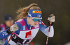 Heta Hirvonen of Finland skiing during women junior nordic combined race of FIS Junior Nordic skiing World Championships 2024 in Planica, Slovenia. Women junior nordic combined race of FIS Junior Nordic skiing World Championships 2024 was held in Planica Nordic Center in Planica, Slovenia, on Friday, 9th of February 2024.