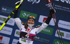 Minja Korhonen of Finland celebrates her gold medal won in women junior nordic combined race of FIS Junior Nordic skiing World Championships 2024 in Planica, Slovenia. Women junior nordic combined race of FIS Junior Nordic skiing World Championships 2024 was held in Planica Nordic Center in Planica, Slovenia, on Friday, 9th of February 2024.