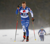 Olli-Pekka Laitila of Finland skiing during U23 men cross country skiing 10km classic race of FIS Junior Nordic skiing World Championships 2024 in Planica, Slovenia. U23 men cross country skiing 10km classic race of FIS Junior Nordic skiing World Championships 2024 was held in Planica Nordic Center in Planica, Slovenia, on Saturday, 10th of February 2024.